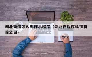 甘肃湖北微信怎么制作小程序（湖北微程序科技有限公司）